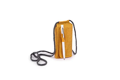 Three by Three Seattle Mini Portable TOTE.PAD 5.5 x 2.5 Inch with Felt Case and Pen for Memos, Notes, Sketches, School, and Travel (Marigold) - Image 2