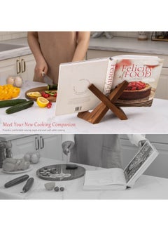 Beauenty Multifunctional Display Stand - Wooden Picture Frame Stand, Cookbook Stand, Kitchen Counter Decor Wooden Recipe Book Holder,Decorative Table Top Easels for Display,Quran Bible Book Holder, Reading B  - Image 3