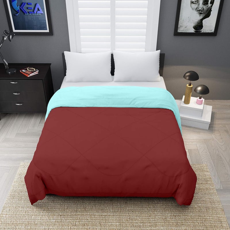 KEA Reversible Single Bed Microfiber ComforterDuvet for SummersAc AC Comforters Fabric Micro Cotton 300 GSM - Image 2