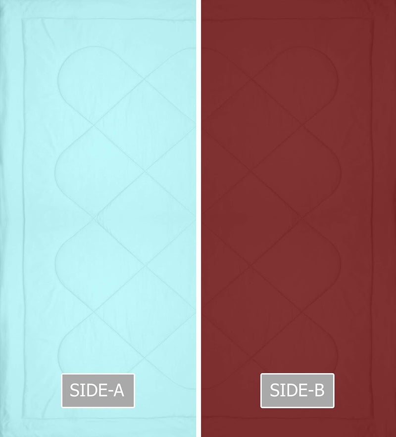 KEA Reversible Single Bed Microfiber ComforterDuvet for SummersAc AC Comforters Fabric Micro Cotton 300 GSM - Image 4