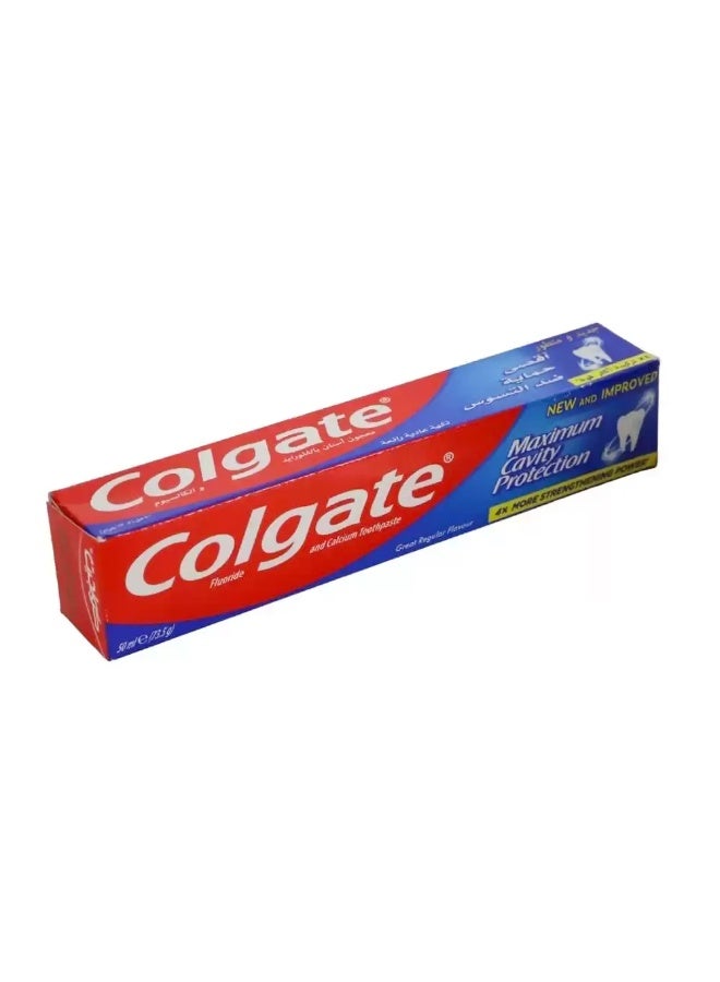 Colgate معجون أسنان كولجيت بالفلورايد والكالسيوم، حماية قصوى من التسوس بنكهة عادية رائعة - 50 مل - Image 1