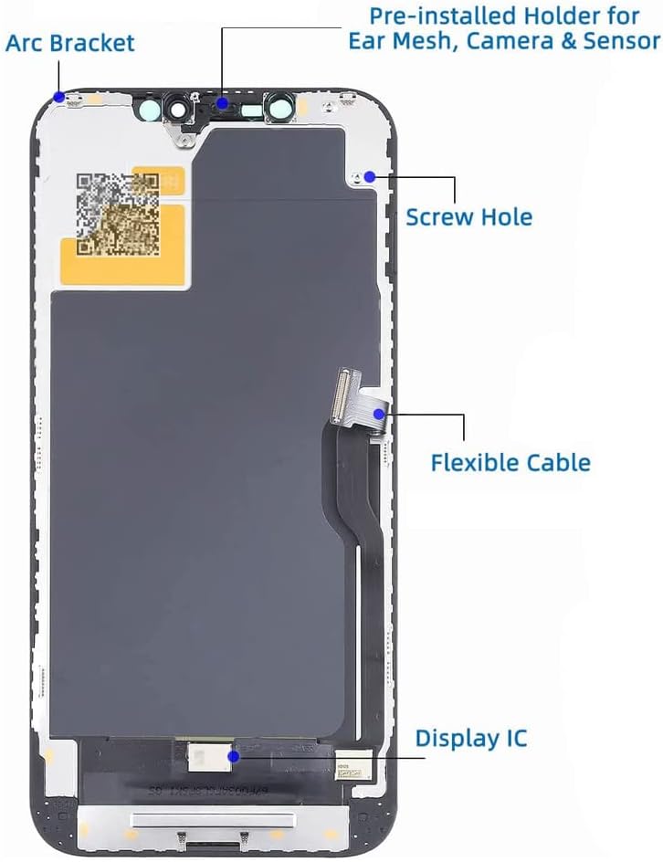 Fixerman Store for iPhone 12 Pro Max Screen Replacement 6.7 inch (A2342, A2410, A2412, A2411), 3D Touch LCD Display Digitizer Frame Assembly with Repair Tools - Image 5
