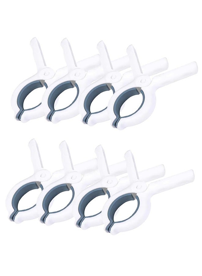 Generic 8 Pcs Beach Towel Clips, Heavy Duty Laundry Clips, Plastic Clothespins, Large Quilt Clothes Pegs, Prevent Clothes, Towels and Blankets from Blowing Away in the Wind, Clothespins, Clips  - Image 1