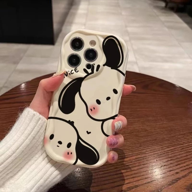 Apple iPhone 16 Pro Phone Case, Cute Cartoon Pachiao Dog Protruding Soft Case - Image 3