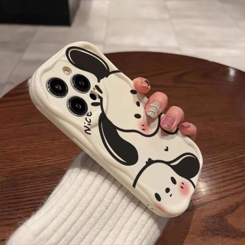 Apple iPhone 16 Pro Phone Case, Cute Cartoon Pachiao Dog Protruding Soft Case - Image 2