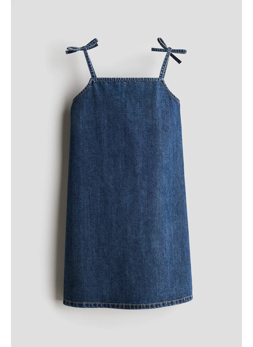 اتش اند ام Tie-Detail Denim Dress