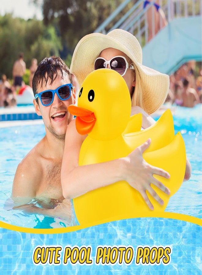 Hungdao 8 Pack Inflatable Ducks 16 Inch Large Inflatable Pool Float Rubber Duck Blow Up Decor for Summer Beach Swimming Party Decoration (Classic) - Image 3