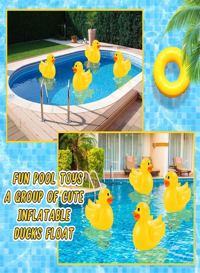 Hungdao 8 Pack Inflatable Ducks 16 Inch Large Inflatable Pool Float Rubber Duck Blow Up Decor for Summer Beach Swimming Party Decoration (Classic) - Image 5