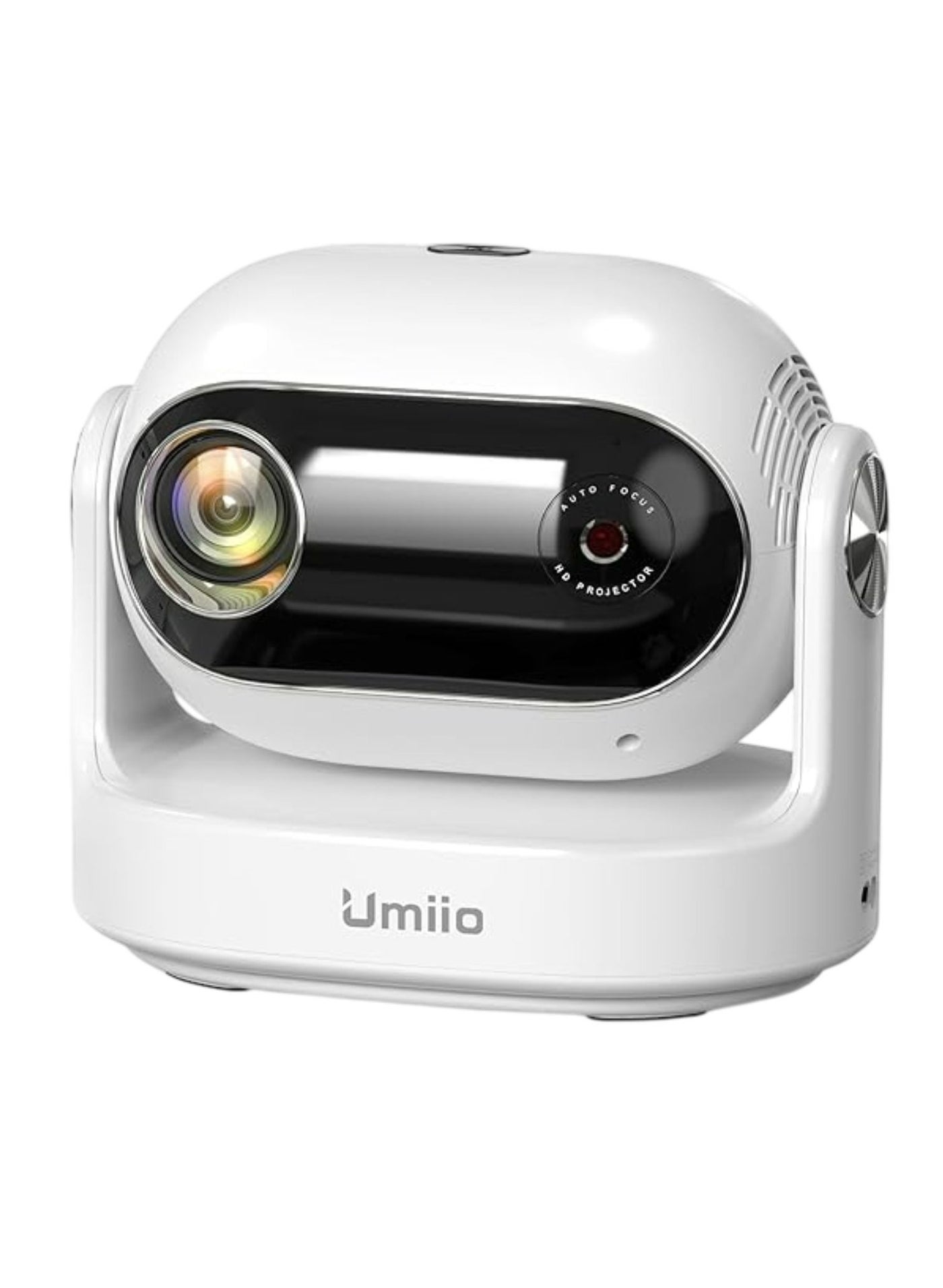 U30 Super Smart Premium Projector 1080P Full HD, 4K Supported 180° Adjustable Lens, WiFi 6 & Bluetooth, Portable LED Projector for Home Theater & Outdoor Use, HDMI/USB/Audio, Remote Control-White