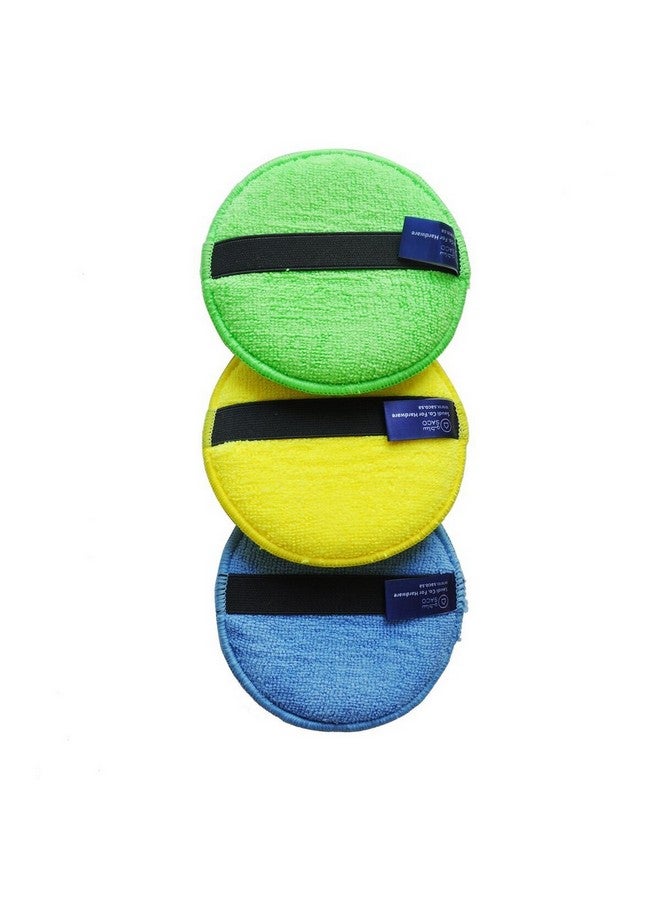 AUTOSMART 3-Piece Cleaning Applicator Pad Set Multicolour 13 x 2 cm PBS002 - Image 2