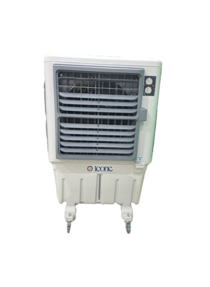 آيكون مبرد هواء ايكوني بسعة 60 لتر، تبريد فعال للمساحات من 30 إلى 55 مترًا مربعًا، تدفق هواء قوي 7500 م³/ساعة، تصميم عصري، موفر للطاقة، وميزات سهلة الاستخدام مثل سرعة المروحة القابلة للتعديل – مثالي للراحة في أي مكان IC-300