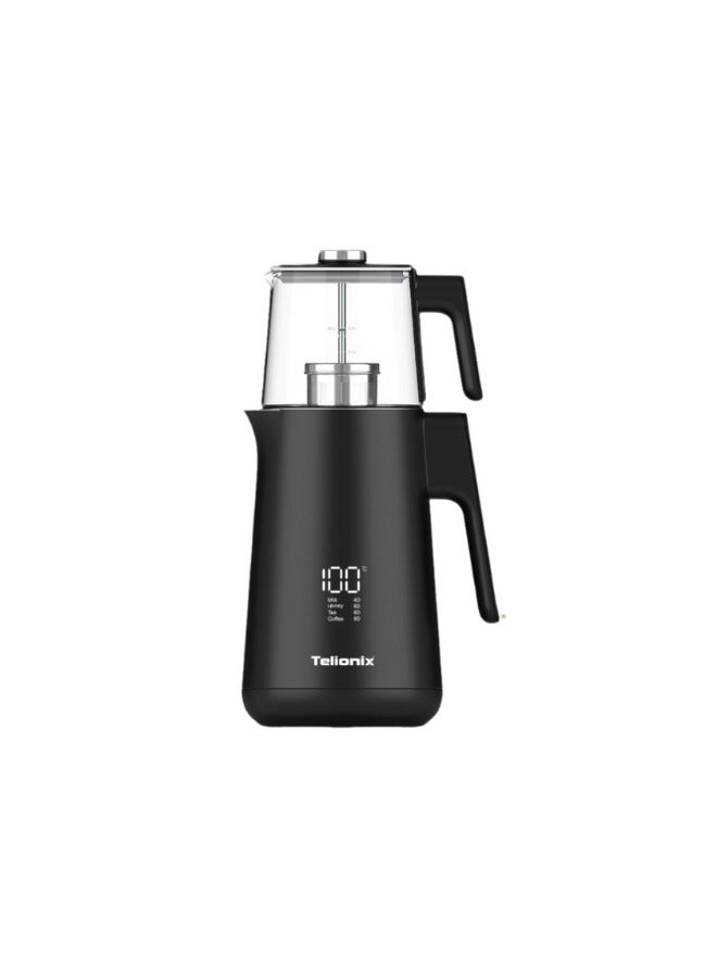 Telionix Smart Tea Maker with Glass Pot, Kettle, Temperature Control & Keep Warm Function, 1.7L Capacity, 1500W - Ideal for Tea & Coffee