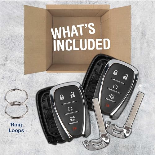 KeylessOption 2X Keyless Option Remote Car Key Fob Shell Case for Chevrolet (HYQ4EA) - Image 2