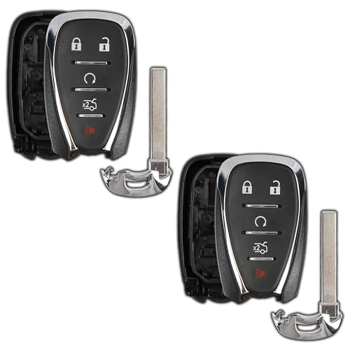 KeylessOption 2X Keyless Option Remote Car Key Fob Shell Case for Chevrolet (HYQ4EA) - Image 1