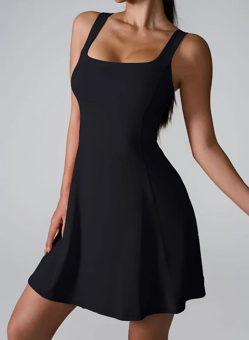 SVL SVL Sweet Swirl Dress with Inner Shorts Black
