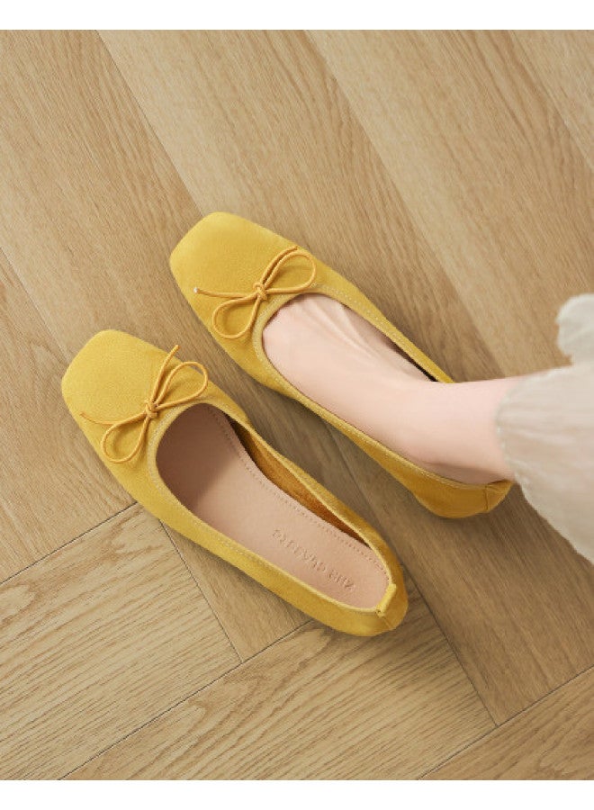 ZHR 【bow】 أحذية نسائية مسطحة، أحذية loafers منزلة، أحذية عمل عصرية للصيف، أحذية فردية مريحة وأنيقة - Image 1