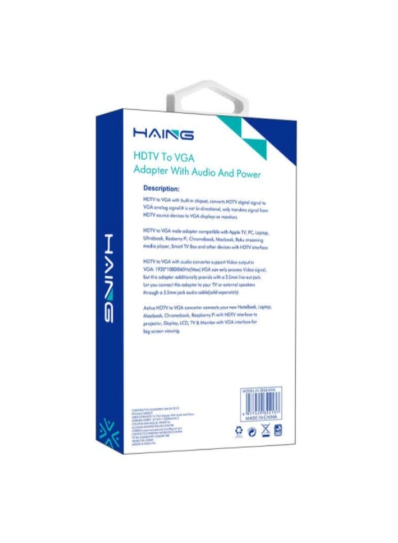 Haing HDMI To VGA Adapter With Audio And Power - Image 2