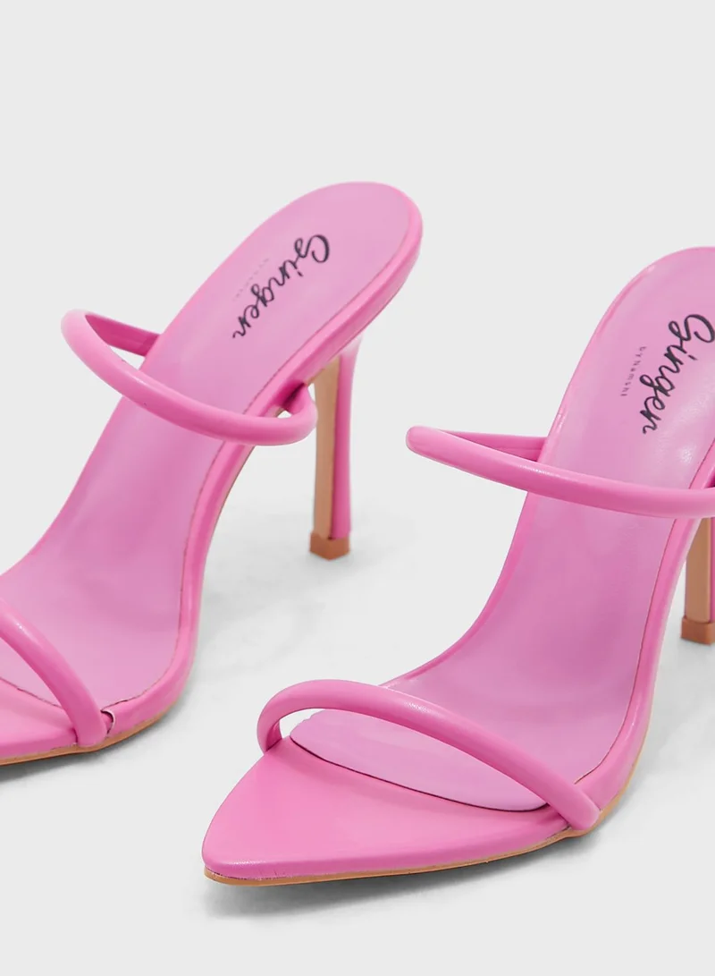 Ginger Double Strap Pointed Toe Mule Sandal