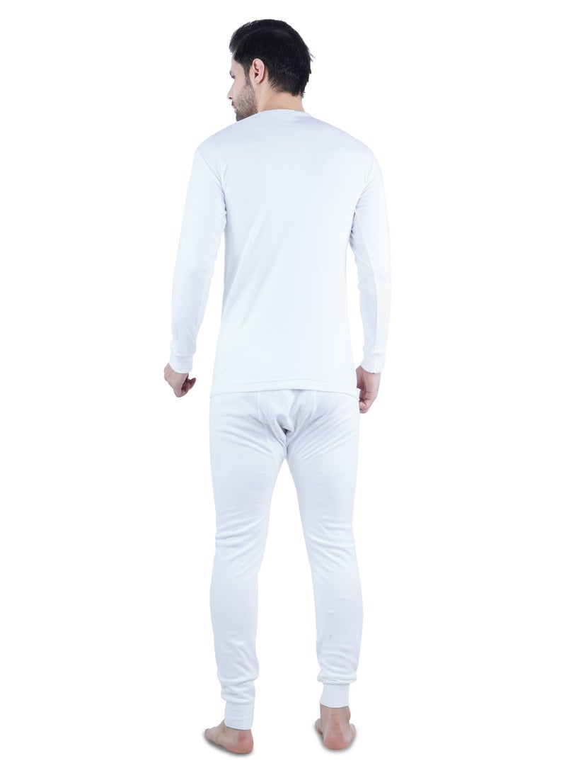 White Leaf Men’s Winter Innerwear 2PC Set White WLMWIWUG-15-S | 100% Cotton 240 GSM Thermal Wear | Warm Breathable Body Fit | ECAS Certified - Image 4