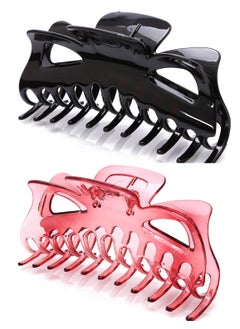 Thick Hair Super Large Clips Crystal Plastic Claw Clamps Hairgrips Clips Accessories for Women 2 pack G