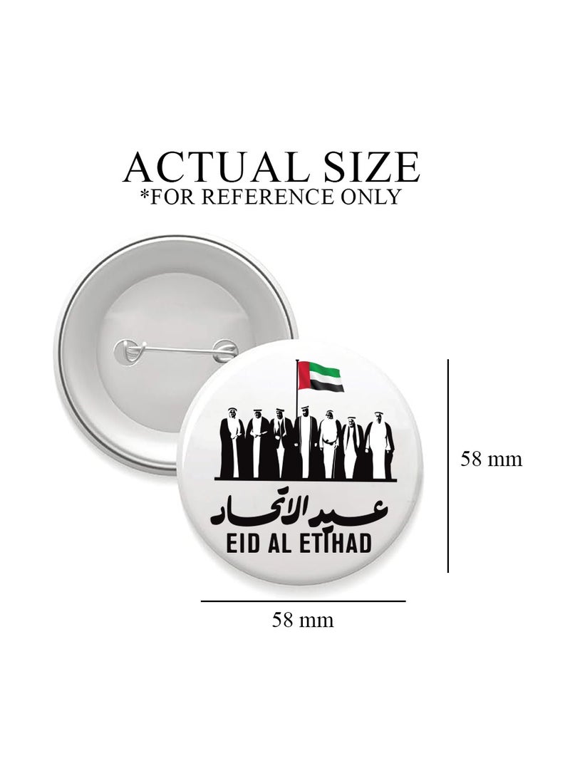 برينت شوب فور مي شارة زر عيد الاتحاد - شارة زر دبوس خلفي مستديرة - مثالية لاحتفالات عيد الاتحاد والمدرسة والمناسبات - إكسسوار مثالي لحقائب الظهر والسترات والقبعات - Image 2