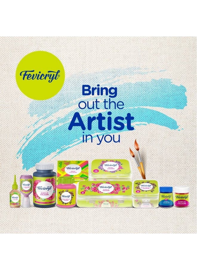 Pidilite Pidilite Fevicryl Fabric Colour Kit- 20ml for Fabric Painting (10 X 20ml, Multicolour), Diwali Gift for artists, children, boys & girls  - Image 5