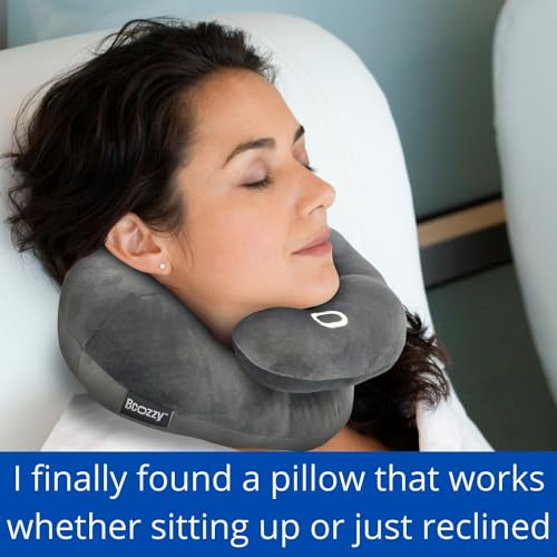 BCOZZY Neck Brace Pillow - Patented Relief for Neck Pain and Supportive Sleep-Soft, Washable, and Adjustable for Comfortable Resting. Gray Large - Image 5