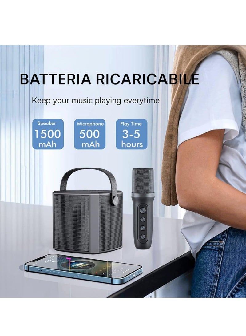 ELTRAZONE Karaoke Machine with UHF Wireless Microphones for Adults & Kids | Portable Bluetooth PA Speaker System | Supports Vocal Cut for Home Parties, Meetings, Weddings | Rechargeable, Loud Sound, and LED Light Effects Perfect for Celebrations & Events - Image 4
