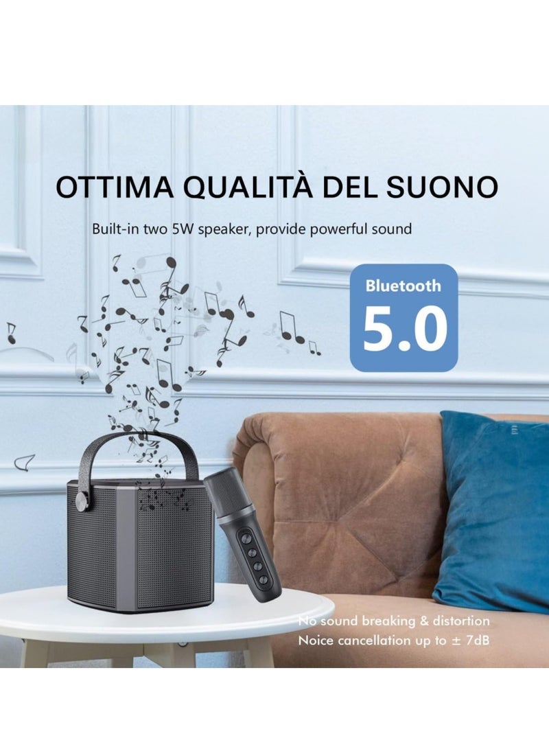 ELTRAZONE Karaoke Machine with UHF Wireless Microphones for Adults & Kids | Portable Bluetooth PA Speaker System | Supports Vocal Cut for Home Parties, Meetings, Weddings | Rechargeable, Loud Sound, and LED Light Effects Perfect for Celebrations & Events - Image 2