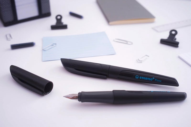 STABILO Fountain Ink Pen | Medium Nib | Flow ACTIVE | Black - Image 5