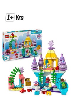 LEGO Duplo Disney Ariel’S Magical Underwater Palace The Little Mermaid Construction Toy, Undersea Castle Building Set For Preschool Kids Aged 2 Plus Who Love Role Play 10435 (116 Pieces)  - Image 1