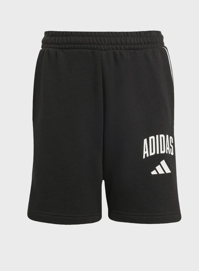 Adidas Youth marvel spider man graphic t-shirt with essential typography shorts