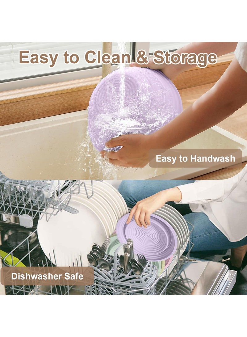 sokany 4Pcs 13cm Bread Proofing Baskets, Sourdough Bread Baking Supplies, Non-Stick Bread Making Tools, Ideal Gift for Bakers, Purple, Pink, Yellow, Green - Image 5