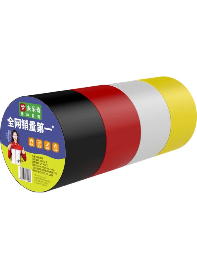 Miloch Milaiqi High-Adhesion Pvc Electrical Insulation Tape, Automotive Wiring Harness Insulation Tape, Waterproof Insulation Tape For Electricians, Heat-Resistant Tape, Black [50Mm Wide * 10 Meters Long], 2 Rolls - Image 1