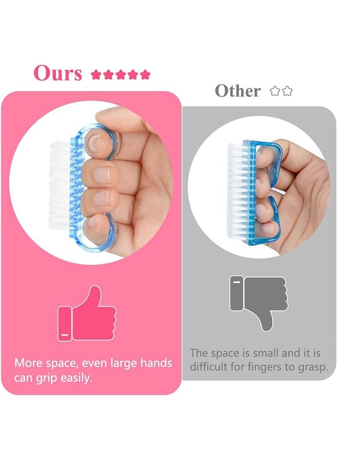 Nail Brush, 6Pcs Nail Cleaning Scrubbing Brush with Soft Bristles, Nail Grip Nails Brushes Fingernail Brushes with Plastic Handle Nails Dust Cleaner Tools for Hands Feet Nails Nail Art Salon - Image 4