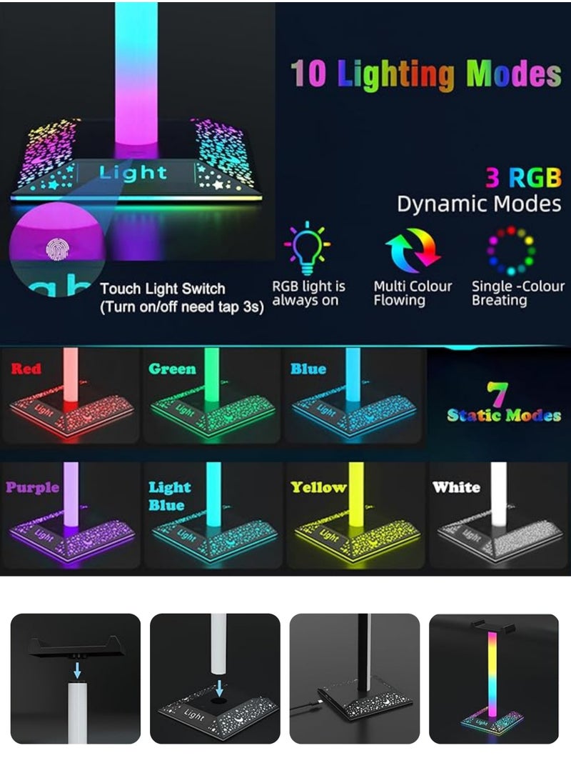 Smart LED Light Bars, RGB Flow Light Bar, Gaming Lights, Ambient Lighting with 40 Scene Modes and Music Sync Modes,Bluetooth Color Light Bar for Gaming Setup, Entertainment, PC, TV, Room Decor