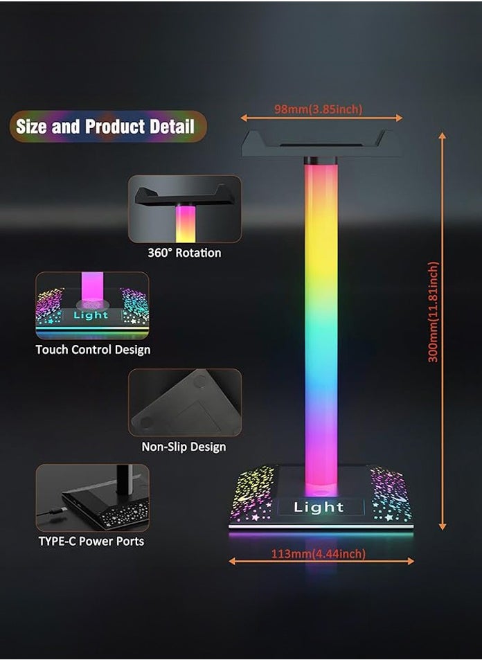 Smart LED Light Bars, RGB Flow Light Bar, Gaming Lights, Ambient Lighting with 40 Scene Modes and Music Sync Modes,Bluetooth Color Light Bar for Gaming Setup, Entertainment, PC, TV, Room Decor