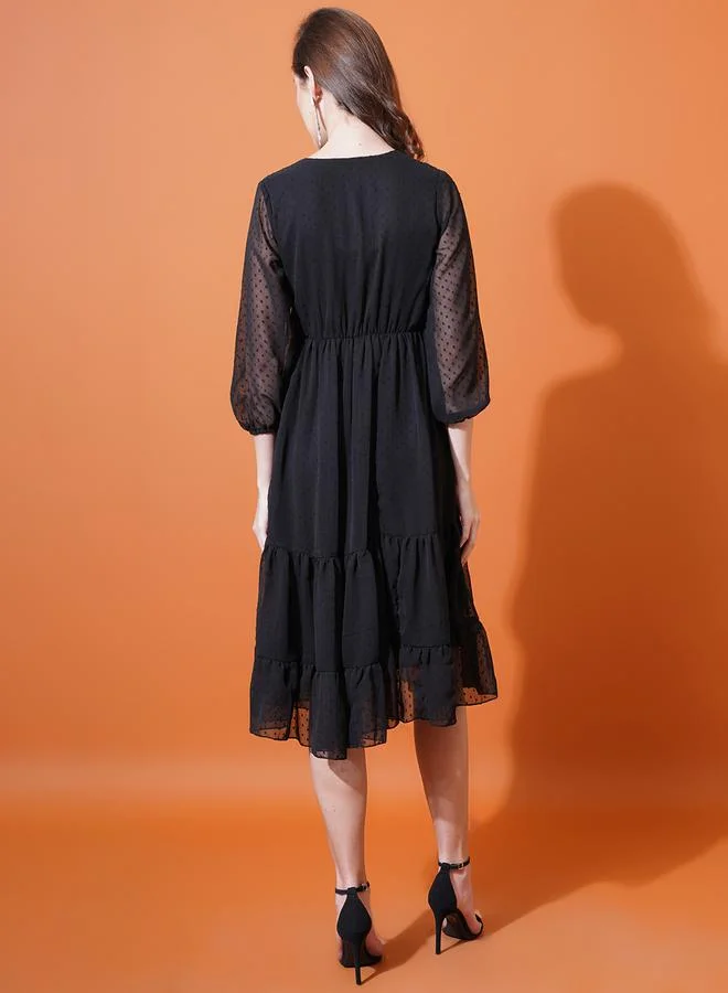 U&F Tiered Chiffon Dress