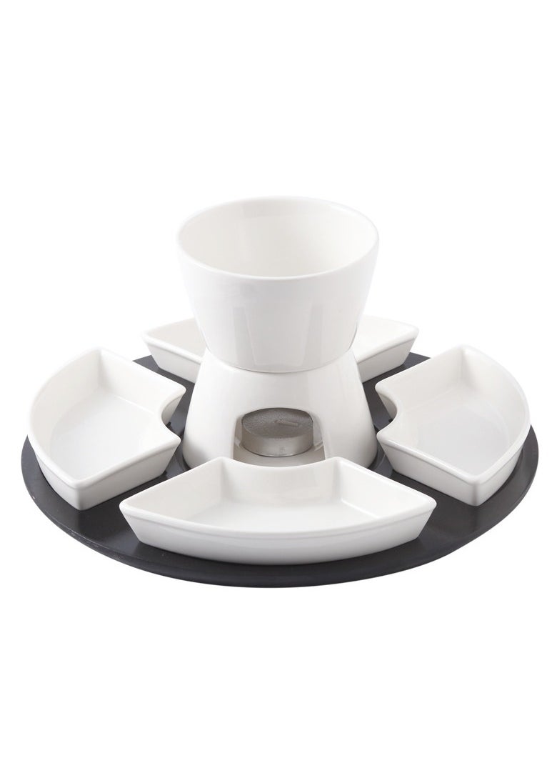 General DIY Cheese Hot Pot Cheese Heating Insulation Furnace, Chocolate Hot Pot Melting Furnace Hot Pot Set (White)  - Image 5