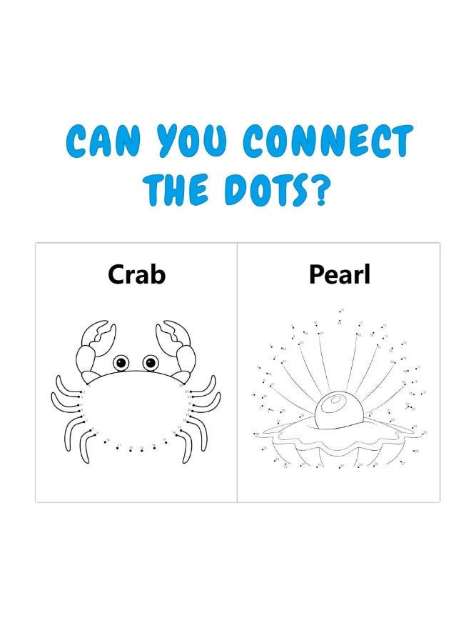 Capstro Dot to Dot Coloring Book for Kids – 50 Connect the Dots Activity Pages with Ocean -Themed, Number Connection Puzzles, Coloring Activity Book, Fine Motor Skills Practice - Image 3