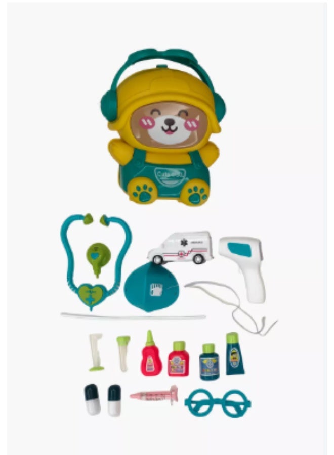 Cute  Doctor Set for Kids - Includes Stethoscope and Thermometer - Educational Role-Play Medical Kit - Model 61059 - Image 2