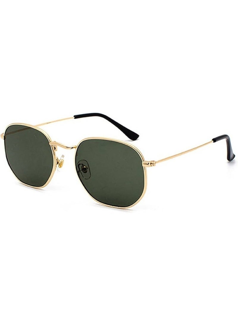 POLITE Hexagonal 3548 Men Women Sunglasses Gold - Image 1