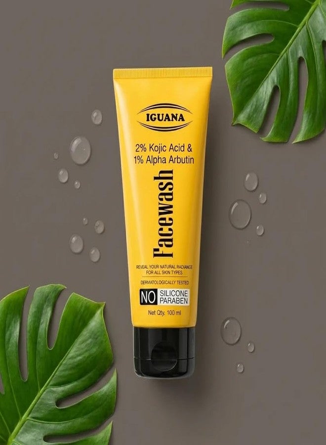 Iguana Skin Brightening Face Wash for Men & Women, Deep Cleansing Daily Face Cleanser, Helps Improve Dull & Uneven Looking Skin, Refreshing Glow Face Wash for All Skin Types, 100ml - Image 5
