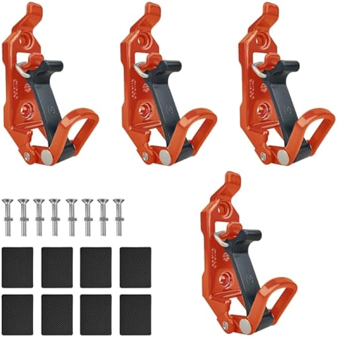 rayihni 4 PCS Shovel Rack- Perfect Overlanding Gear and Off-Road Accessory for Trucks- Securely Mounts on Roof Rack- Tool Holder,Rubber Clamp Grip Mount Kit Fits Shovel Holder Wall Mount, and Pole Clamp - Image 1