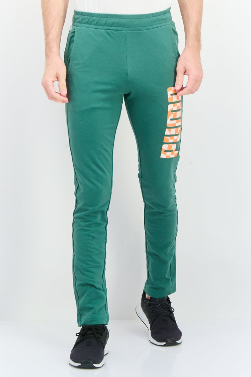 PUMA سروال رياضي خارجي ضيق للرجال، أخضر - Image 1