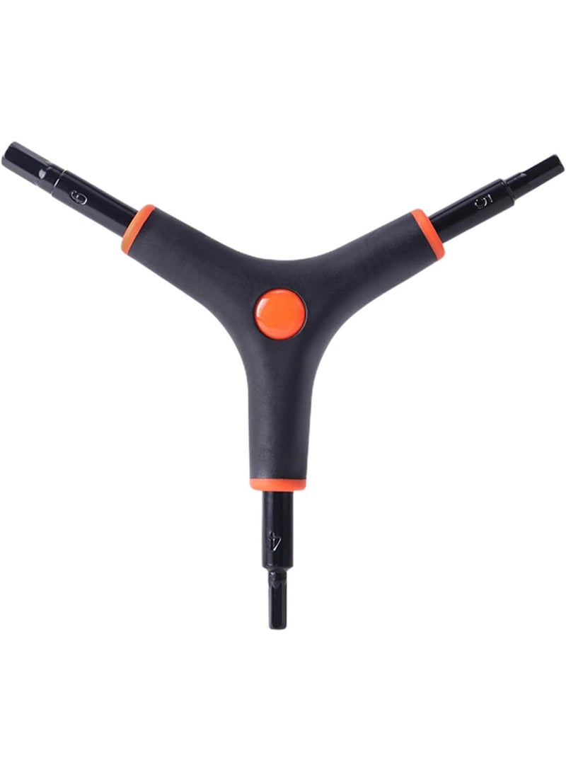 GGOOT Hex Tool Set - Triple Head Wrench, Steel Hexagon Key | Ergonomic Repair Tool, Non-Slip Hex Spanner, Durable Hand Tool, Multipurpose Repair Kit, Compact Hardware Set Efficient Maintenance Bike  - Image 1