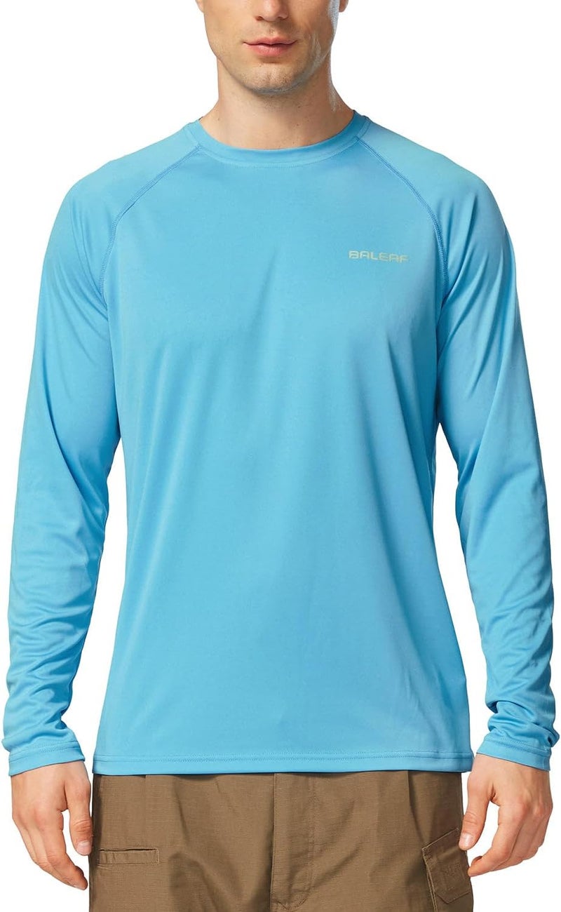 BALEAF Men's Sun Protection Shirts UV SPF UPF 50+ Long Sleeve Rash Guard Fishing Running Quick Dry Lightweight - Image 3