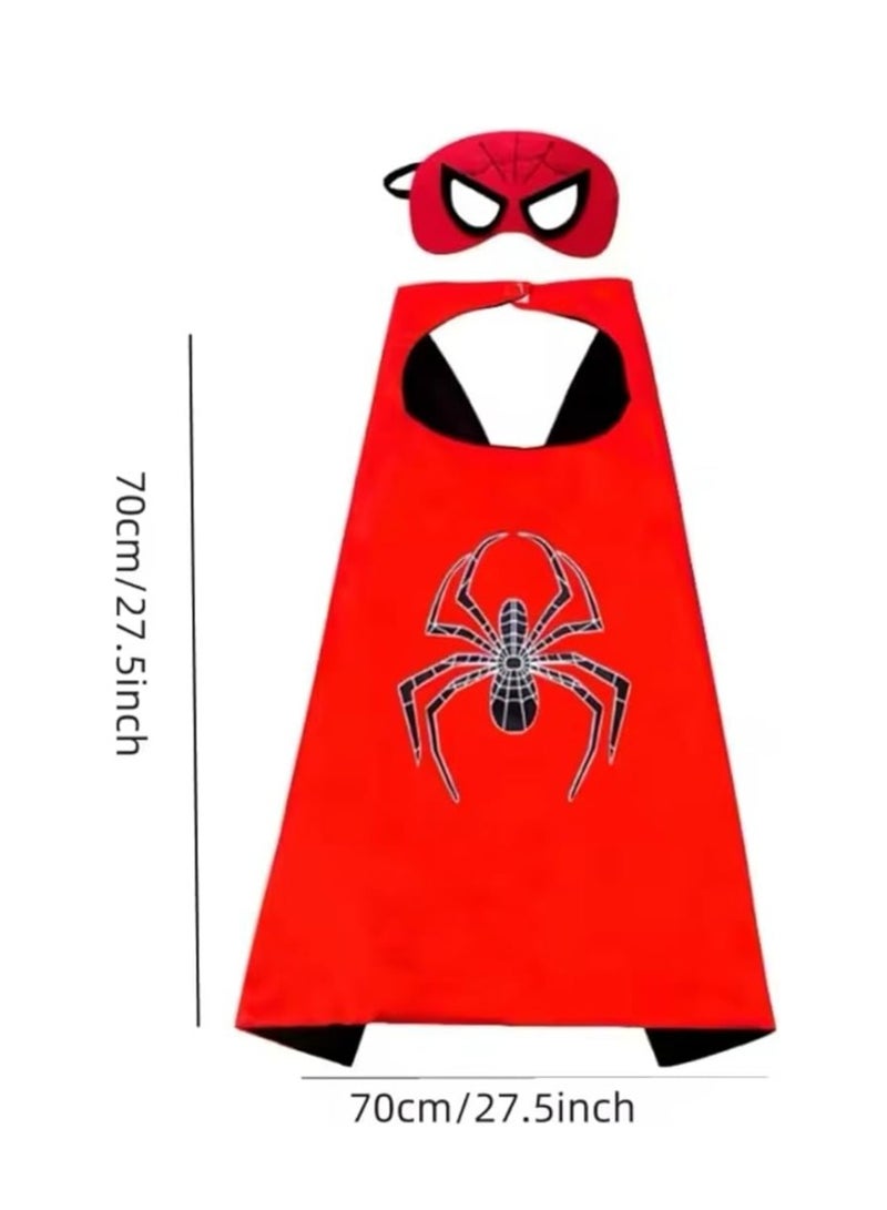 Costume Capes and Masks for Kids Boys Girls 3-10 Years Cosplay Double Side Capes Toys and Kids Gifts 70cm*70cm - Image 2