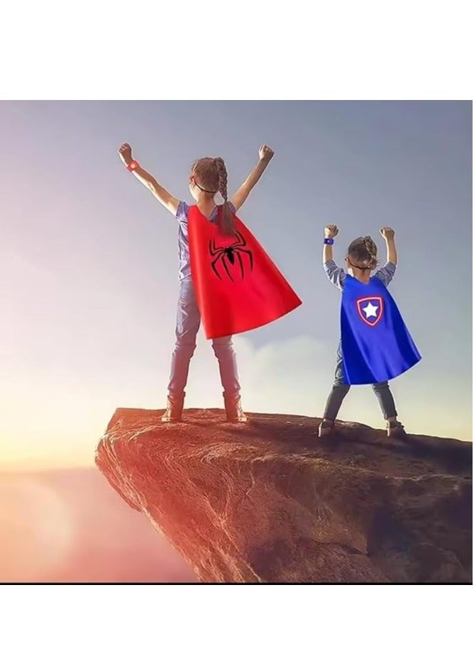Costume Capes and Masks for Kids Boys Girls 3-10 Years Cosplay Double Side Capes Toys and Kids Gifts 70cm*70cm - Image 3