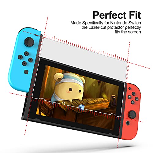 daydayup [3 Pack] Tempered Glass Screen Protector Compatible with Nintendo switch - Transparent HD Clear Anti-Scratch Screen Protector Skin Set for Nintendo Switch - Image 4